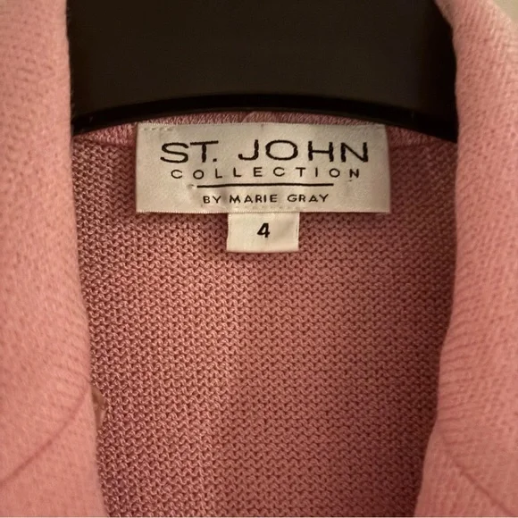 St. John Pink Knit Blazer - Picture 3 of 5